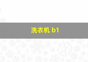 洗衣机 b1